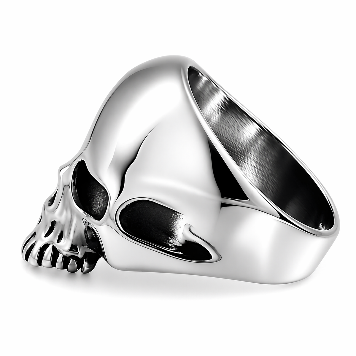 Skull Statement Ring in 925 sterling silver – detail view