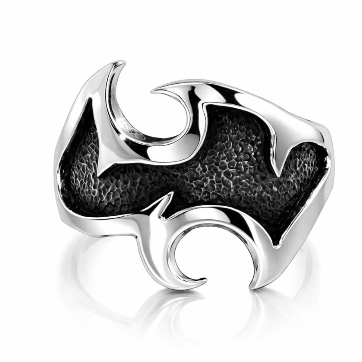 Tribal Blade Tattoo Ring in 925 sterling silver – main view