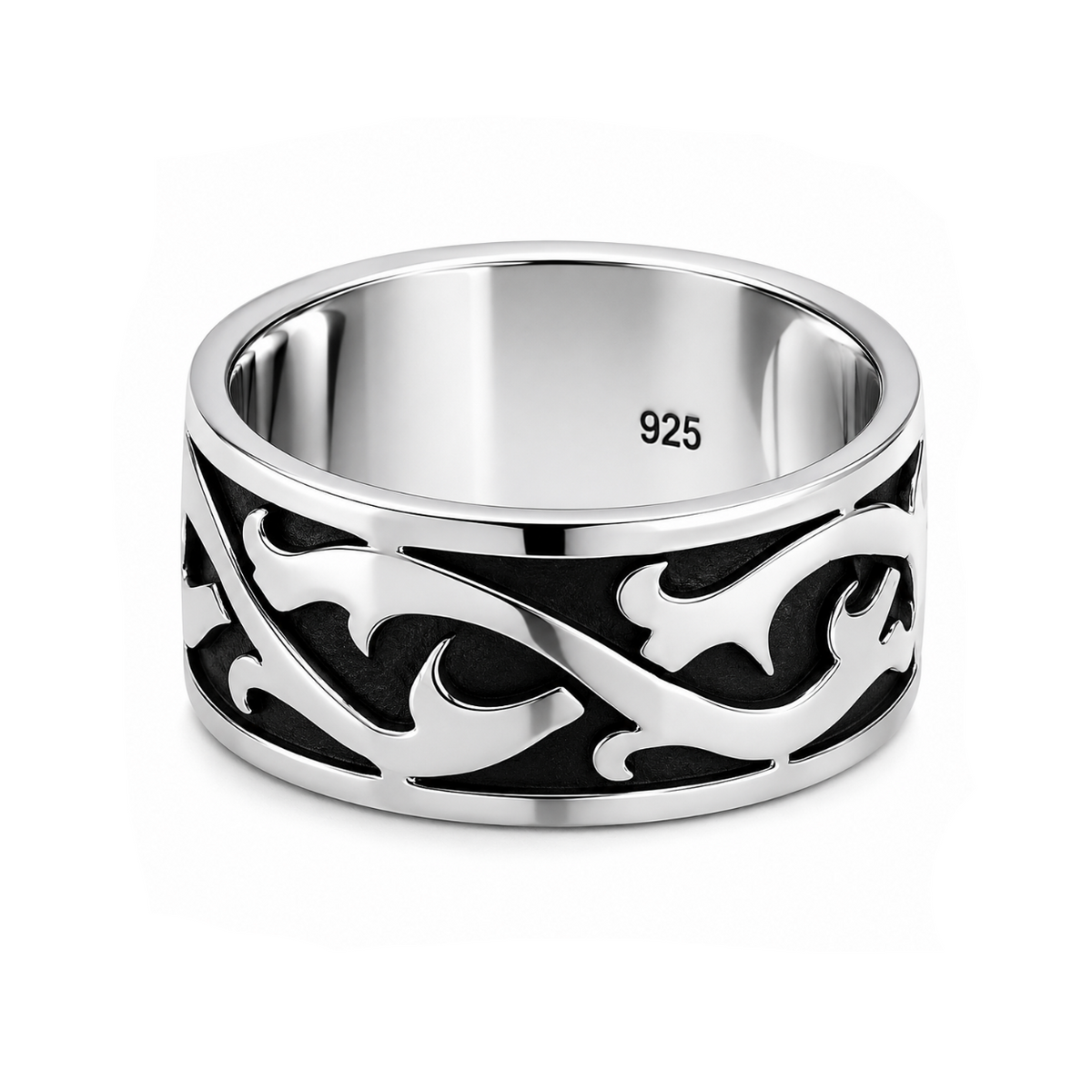 Tribal Flame Shadow Edge Ring