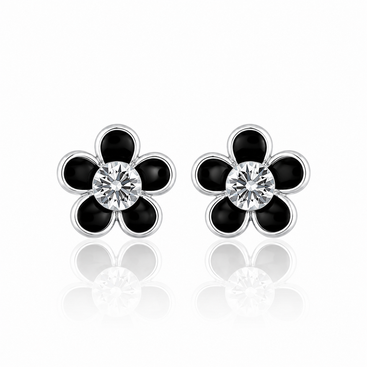 Boucles d'oreilles puces Midnight Blossom