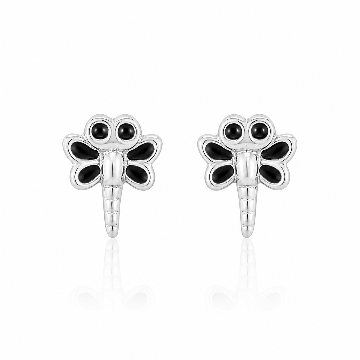 Boucles d'oreilles clous Libellule de minuit