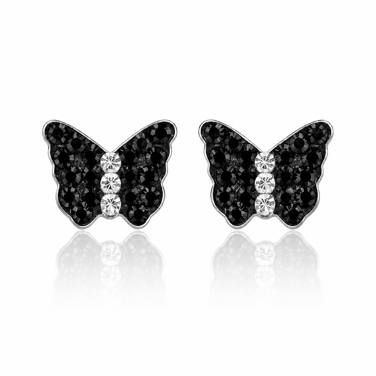 Radiant Butterfly Stud Earrings in 925 sterling silver – main view
