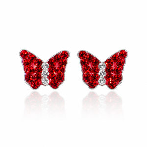 Radiant Butterfly Stud Earrings in 925 sterling silver – additional view