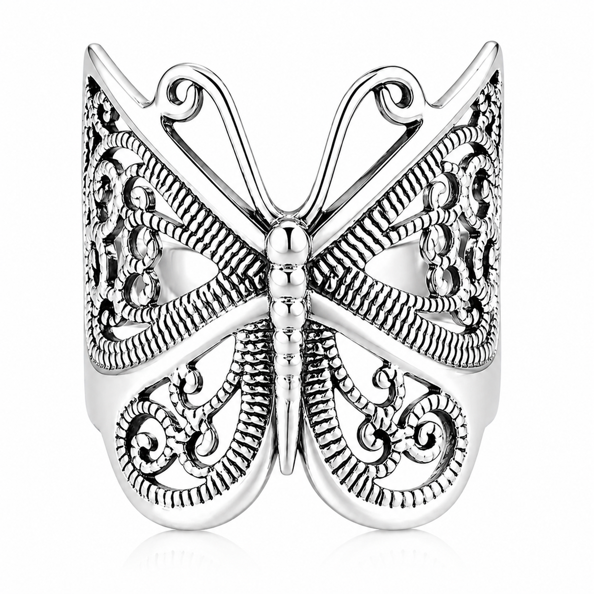 Rolling Butterfly Filigree Ring