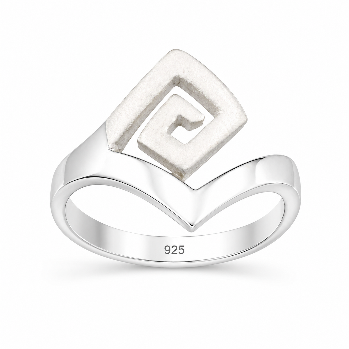 Satin & Silver Maze Ring