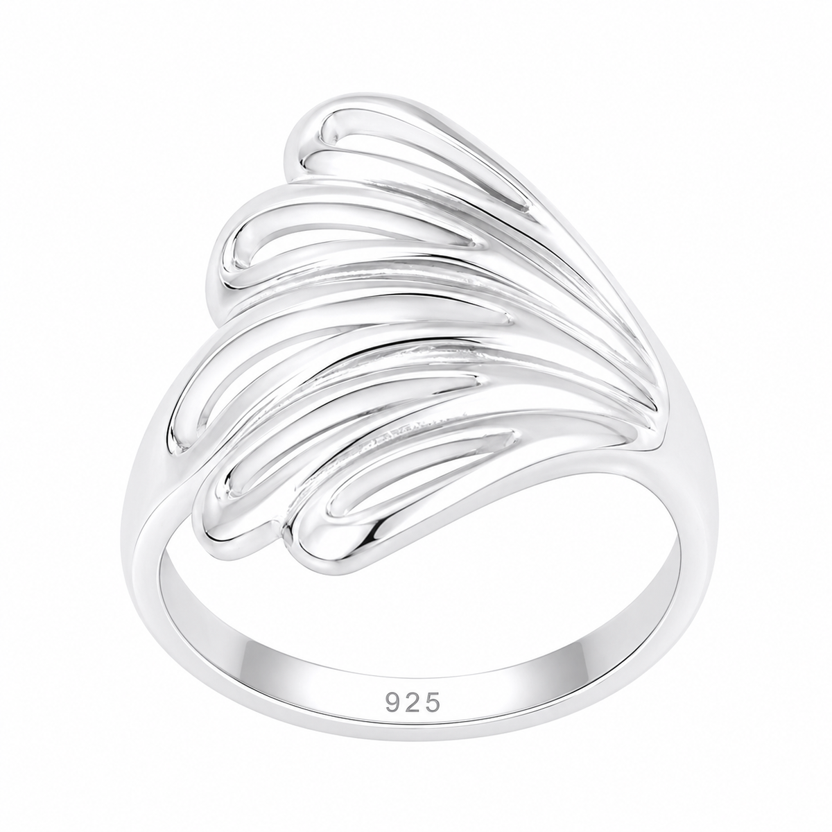 Sculpted Wave Sterling Silver Ring
