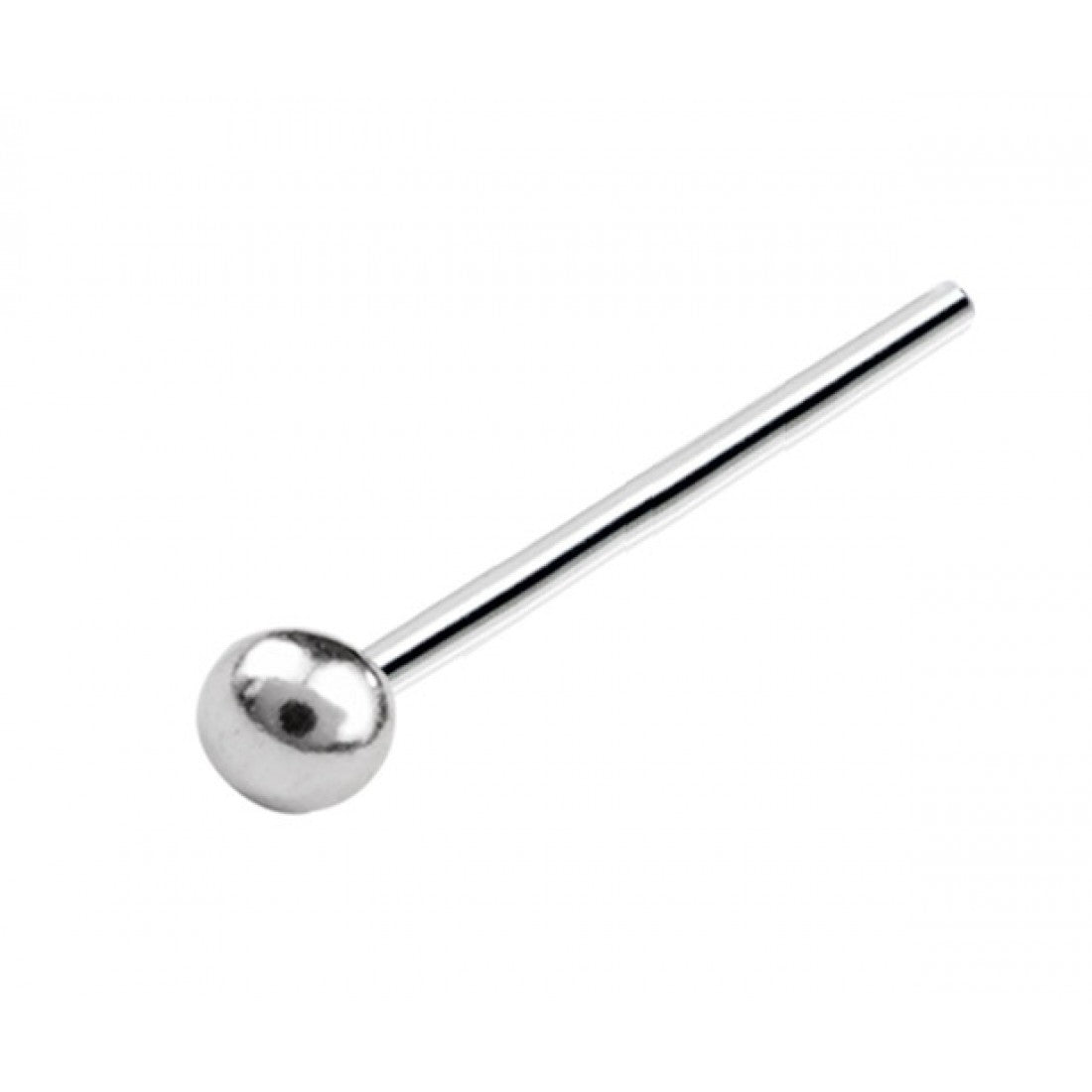 Classic Ball Nose Pin Stud in 925 sterling silver – side view