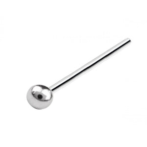 Classic Ball Nose Pin Stud in 925 sterling silver – side view