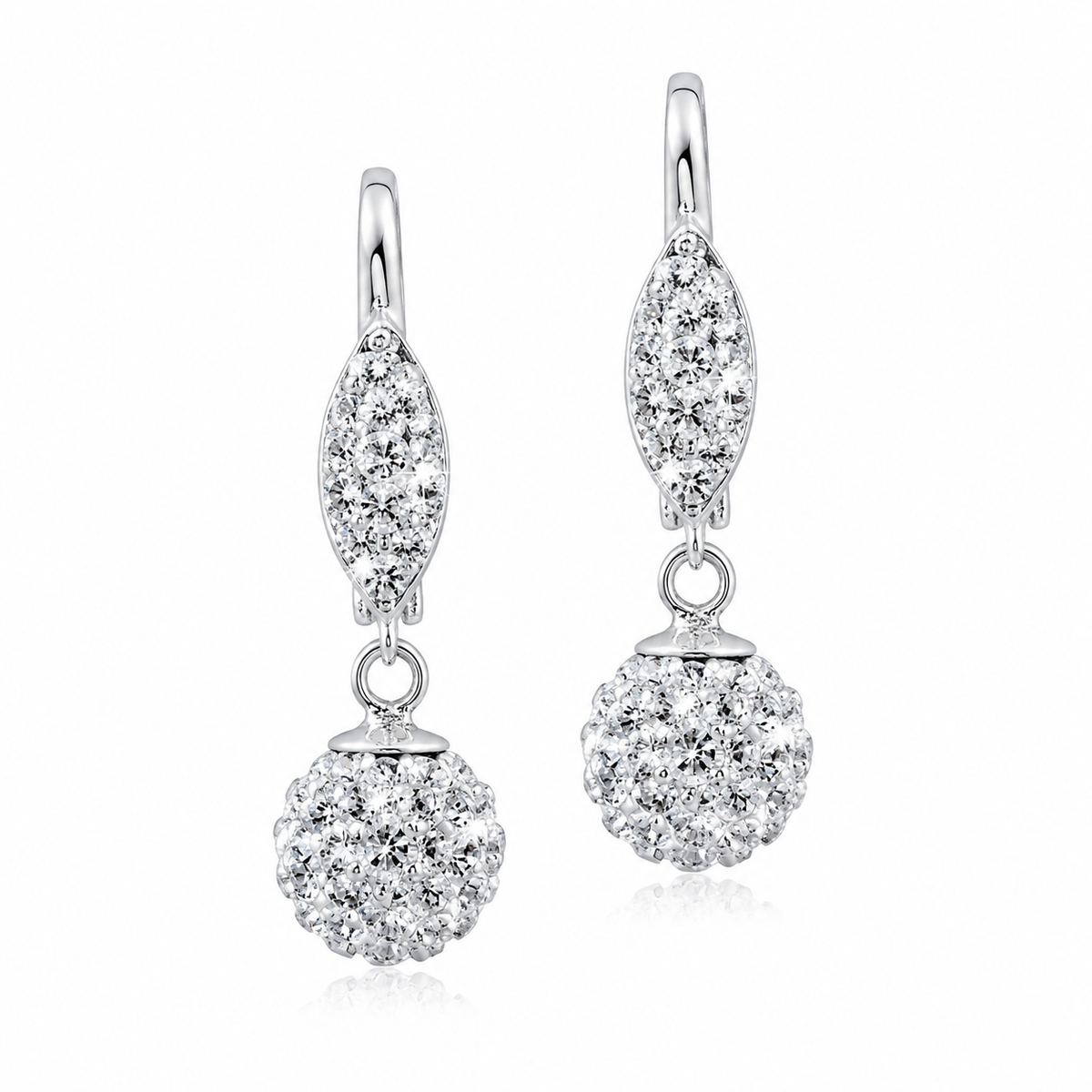 Celestial Drop Orb Earrings in 925 sterling silver – main view