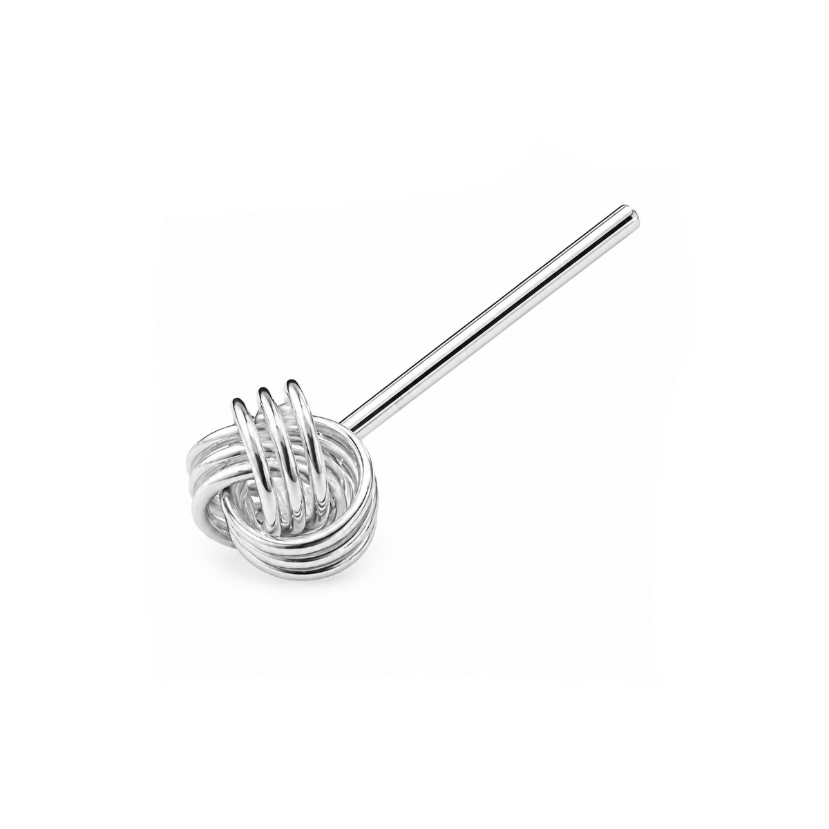 Knot Nose Pin Stud in 925 sterling silver – main view