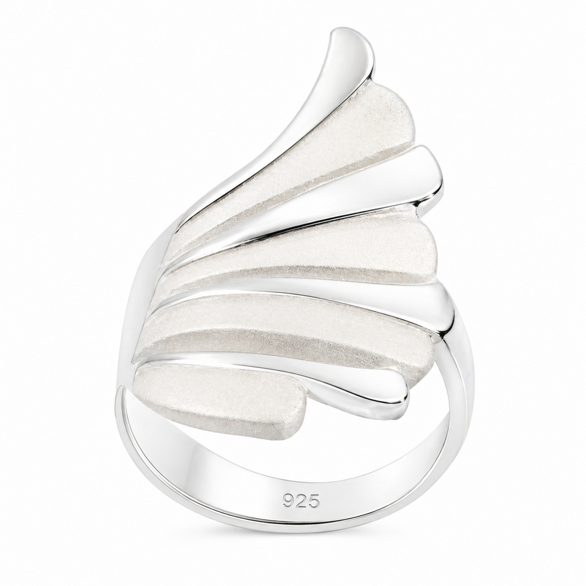 Satin Cutout Angel Wing Ring