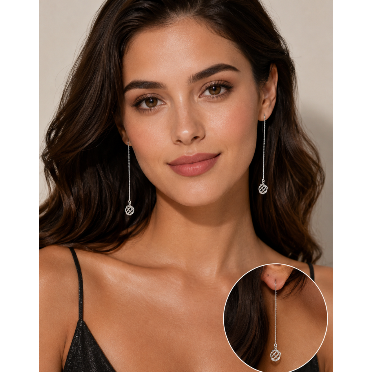 Sterling Silver Twisted Knot Stud Earrings in 925 sterling silver – angle view