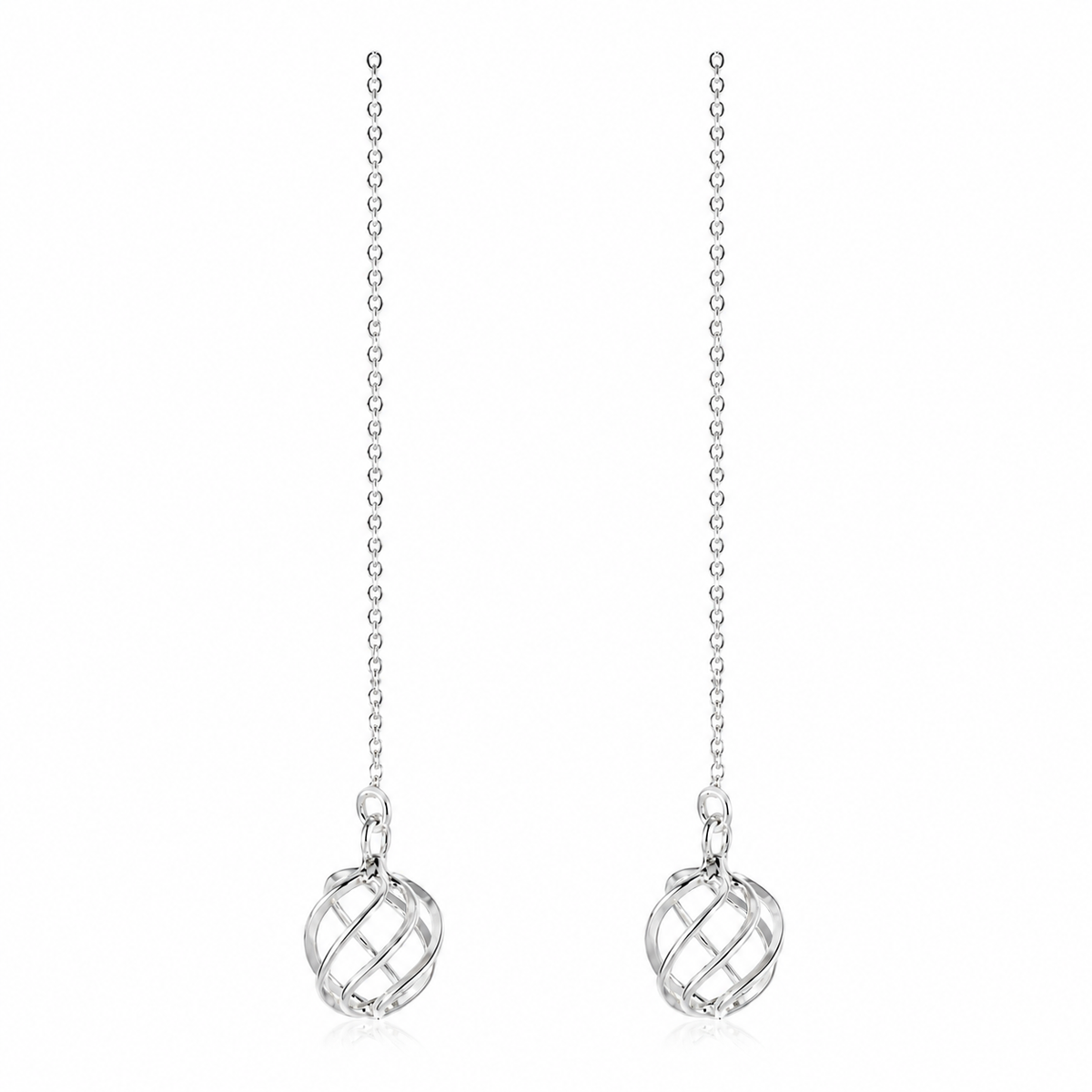 Sterling Silver Twisted Knot Stud Earrings in 925 sterling silver – main view