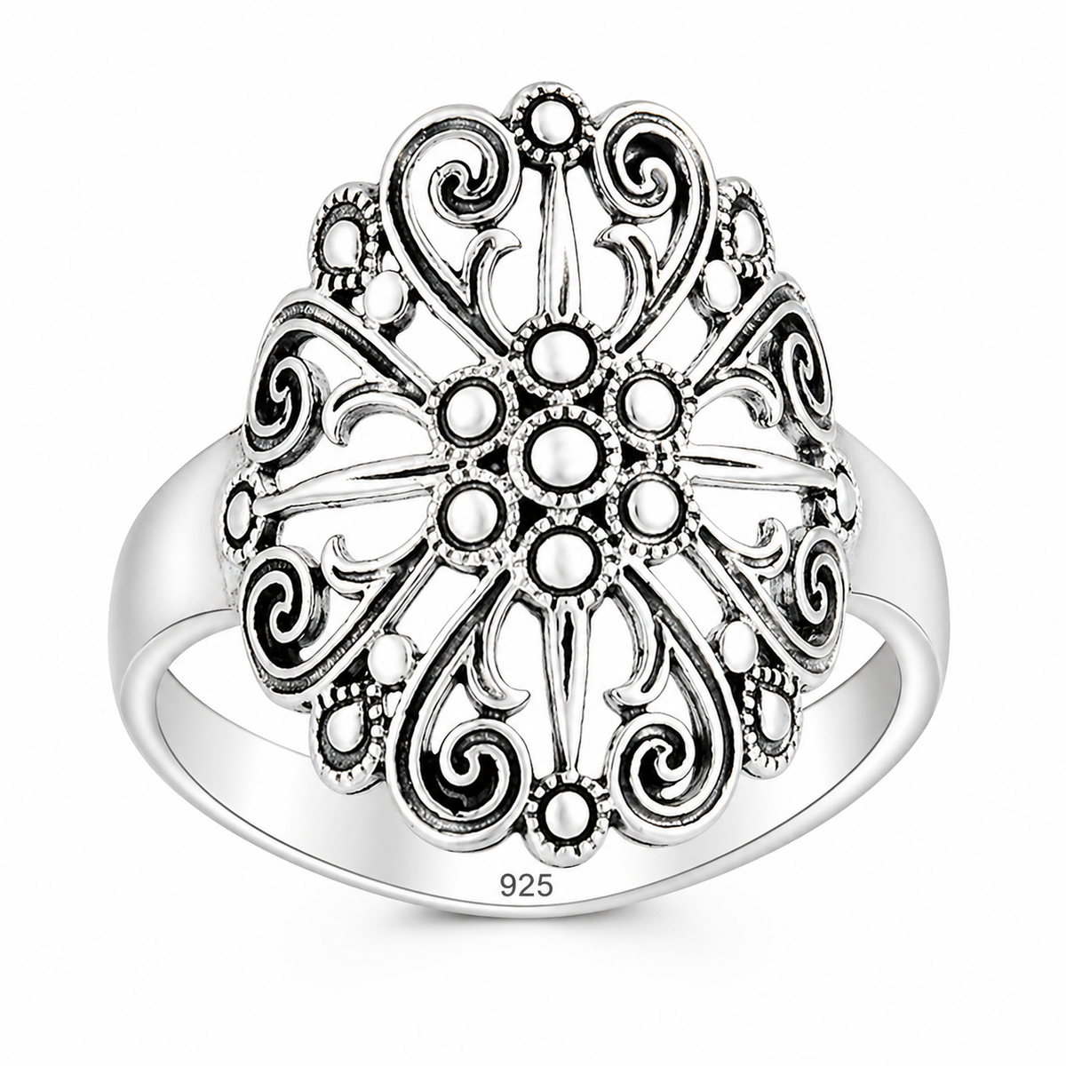 Vintage Flower Filigree Ring