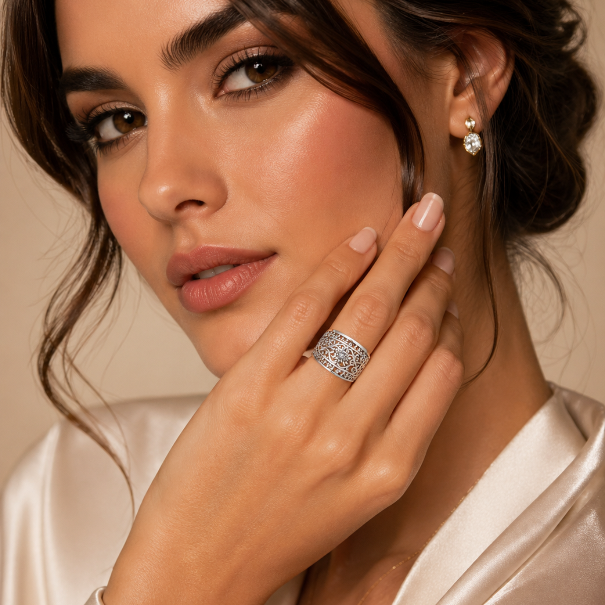 Wide Ornate Filigree Ring